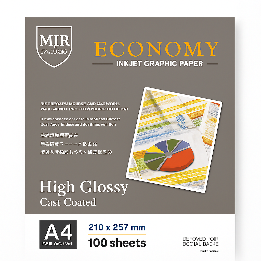 کاغذ A4 فتوگلاسه MIR ولف 150 گرم (100عددی)