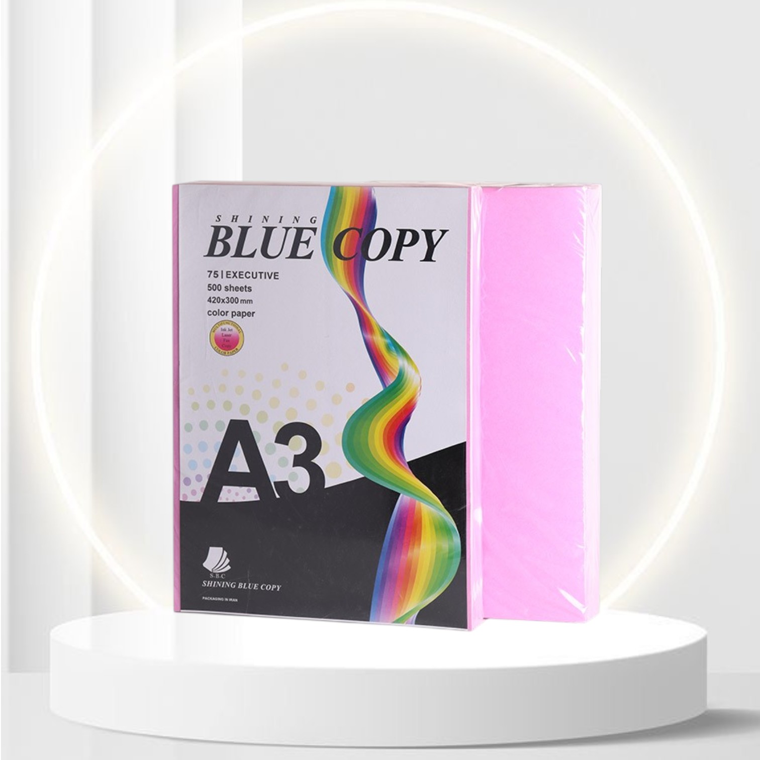 کاغذ رنگی A3 BLUE COPY صورتی (75gr)